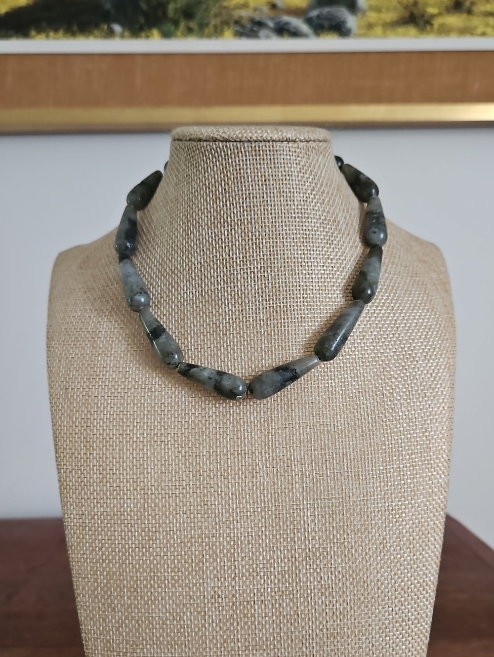 Handcrafted Moss Agate Beaded Necklace